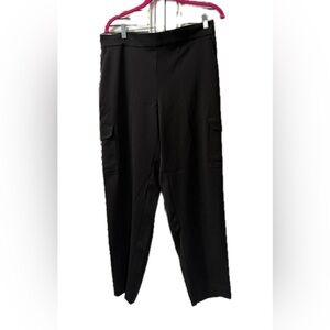 LOFT Black Silky Cargo Pants